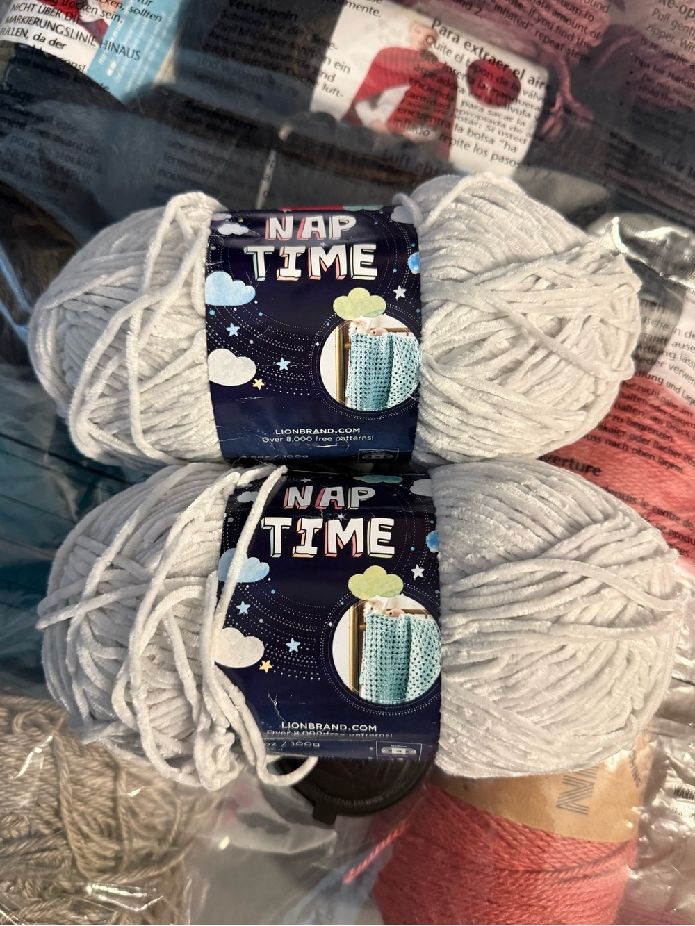 Nap Time Yarn Skeins in Pale Gray